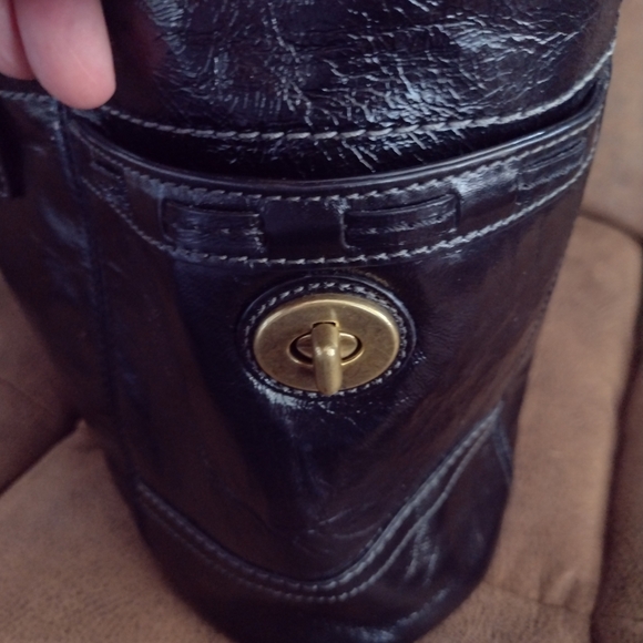 Coach Vintage Black Patent Leather Ladies Bag - Picture 7 of 11